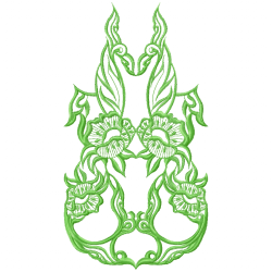 Flowers And Tree Embroidery Design 8